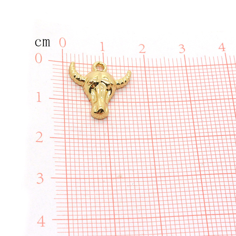 10kom Punk Golden Ox Horn Naušnice Legure Charms Životinjski Rog Cool Ogrlica Telefon Privjesci Privjesci Diy za nakit Dodaci