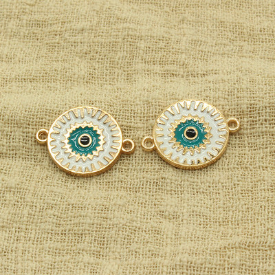 10 komada Emajl Fatima Hand Lucky Eye Charms Konektori za narukvicu Naušnice Privjesak Dodatak DIY Bohemia Hands Charm Izrada nakita