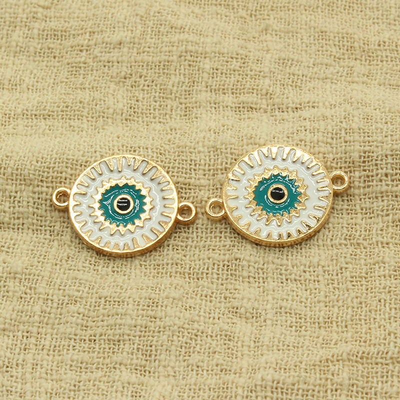 10 komada Emajl Fatima Hand Lucky Eye Charms Konektori za narukvicu Naušnice Privjesak Dodatak DIY Bohemia Hands Charm Izrada nakita