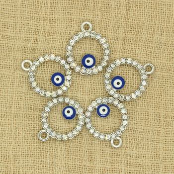 10 бр. 21x16 mm кухи кристали Evil Eye Charms за обеци Колие Висулка Аксесоар Направи си сам Lucky Blue Eye Charm Бижута Изработени