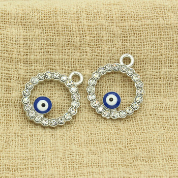 10 бр. 21x16 mm кухи кристали Evil Eye Charms за обеци Колие Висулка Аксесоар Направи си сам Lucky Blue Eye Charm Бижута Изработени