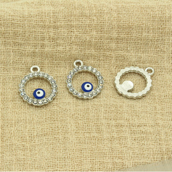 10 бр. 21x16 mm кухи кристали Evil Eye Charms за обеци Колие Висулка Аксесоар Направи си сам Lucky Blue Eye Charm Бижута Изработени