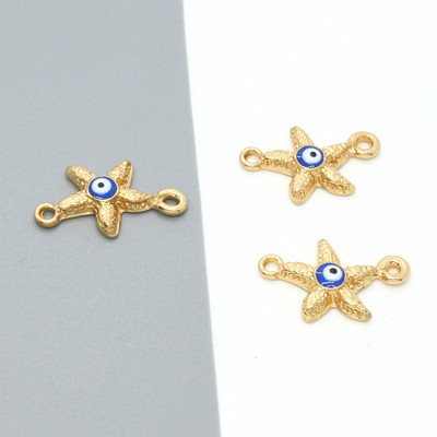 5 komada slatke zlatne zvijezde Fatima narukvice za ruke Konektori Nalazi od smole Evil Eye Narukvice Ogrlica Privjesak Izrada DIY Izrada nakita