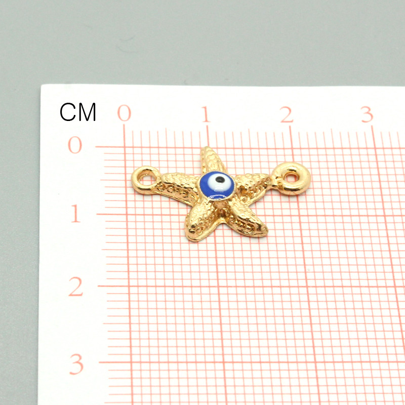 5 komada slatke zlatne zvijezde Fatima narukvice za ruke Konektori Nalazi od smole Evil Eye Narukvice Ogrlica Privjesak Izrada DIY Izrada nakita