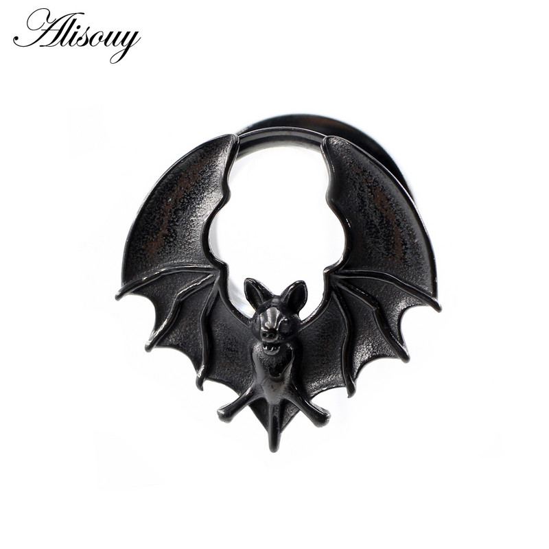 Alisouy 1buc 8-16mm din oțel inoxidabil Halloween liliac ață tuneluri urechi dopul carne expansor targi calibre Piercing bijuterii pentru corp