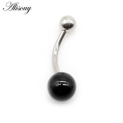 Alisouy 1buc 14G pietre bile burtic buric buton inele Piercing chirurgical din oțel inoxidabil Nombril Ombligo femei bărbați bijuterii pentru corp