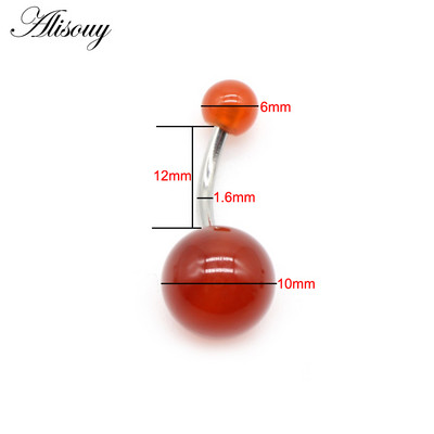 Alisouy 1buc 14G pietre bile burtic buric buton inele Piercing chirurgical din oțel inoxidabil Nombril Ombligo femei bărbați bijuterii pentru corp