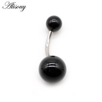 Alisouy 1buc 14G pietre bile burtic buric buton inele Piercing chirurgical din oțel inoxidabil Nombril Ombligo femei bărbați bijuterii pentru corp