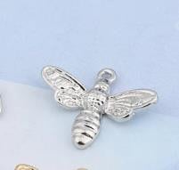 5 buc. Brelocuri pentru cercei cu albine europene, din aliaj de aur, bricolaj, pandantiv cu animale, colier, brăţară, bijuterii, accesorii C268