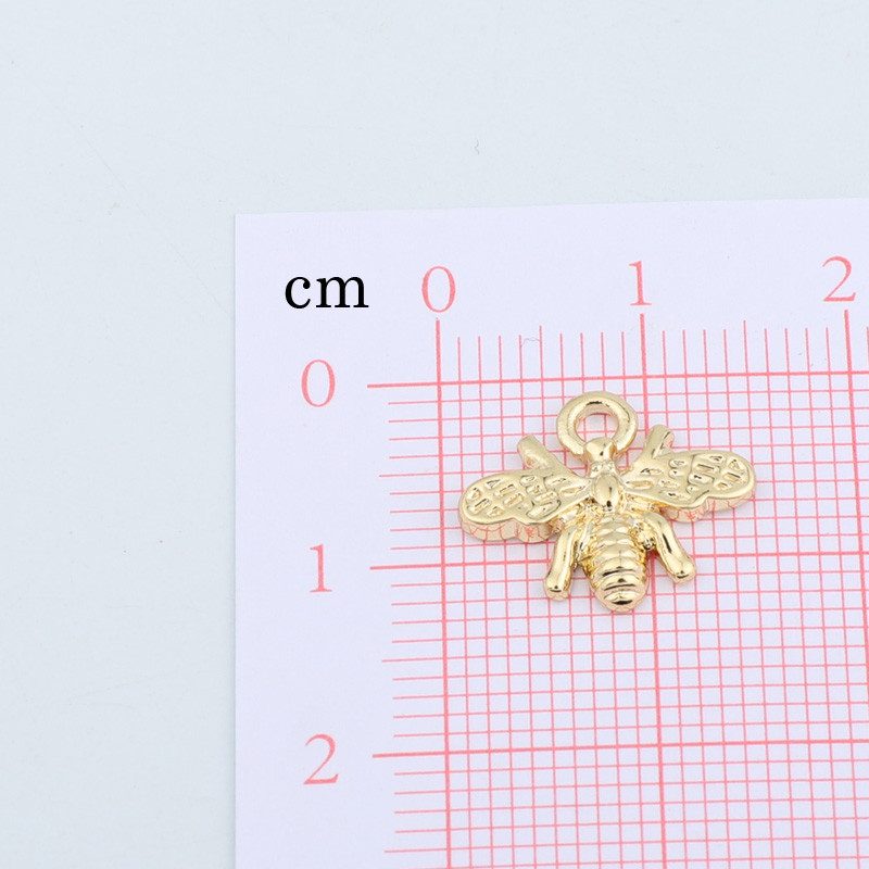 5 buc. Brelocuri pentru cercei cu albine europene, din aliaj de aur, bricolaj, pandantiv cu animale, colier, brăţară, bijuterii, accesorii C268