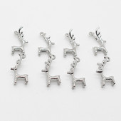 5 bucăți drăguț de Crăciun Elk 3D cercei mici de cerb din aliaj farmece rafinate colier brățară pandantiv cu animale cadou de Crăciun bijuterii