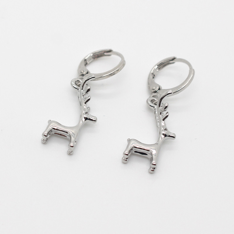 5 bucăți drăguț de Crăciun Elk 3D cercei mici de cerb din aliaj farmece rafinate colier brățară pandantiv cu animale cadou de Crăciun bijuterii