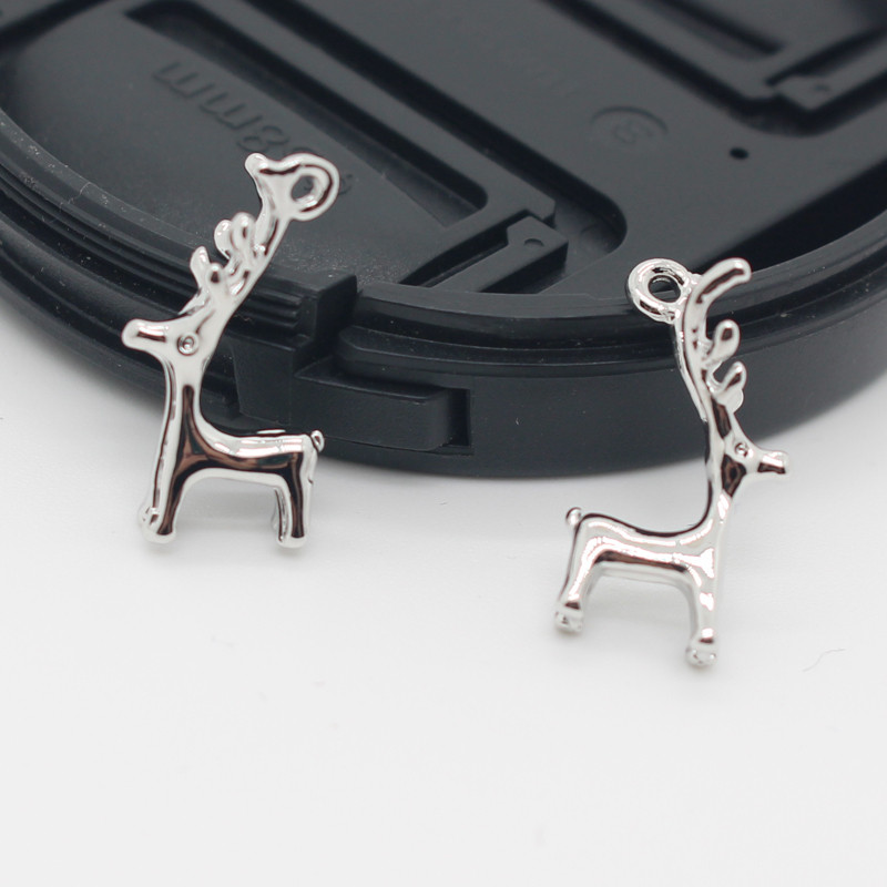 5 bucăți drăguț de Crăciun Elk 3D cercei mici de cerb din aliaj farmece rafinate colier brățară pandantiv cu animale cadou de Crăciun bijuterii