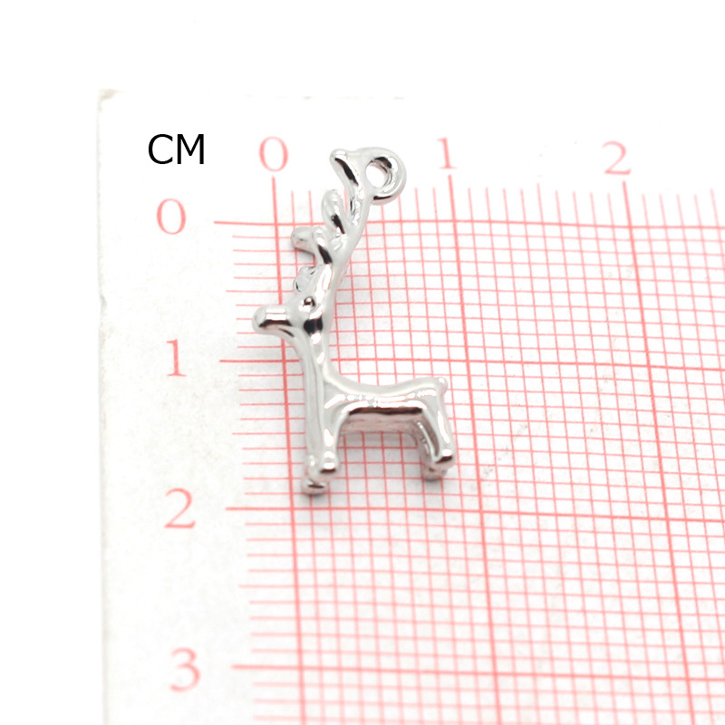 5 bucăți drăguț de Crăciun Elk 3D cercei mici de cerb din aliaj farmece rafinate colier brățară pandantiv cu animale cadou de Crăciun bijuterii