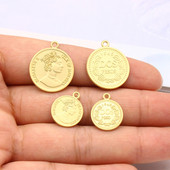 5 bucăți Monede de aur Portret Brățară de epocă Constatări Bijuterii Charms Boho Cercei Dangle Colier Pandantiv Faceți Accesoriu C248