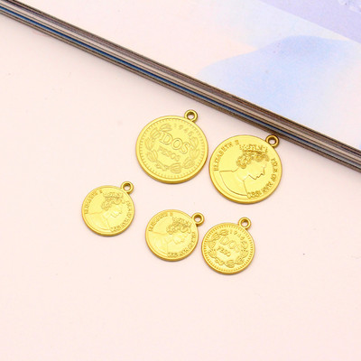 5 bucăți Monede de aur Portret Brățară de epocă Constatări Bijuterii Charms Boho Cercei Dangle Colier Pandantiv Faceți Accesoriu C248