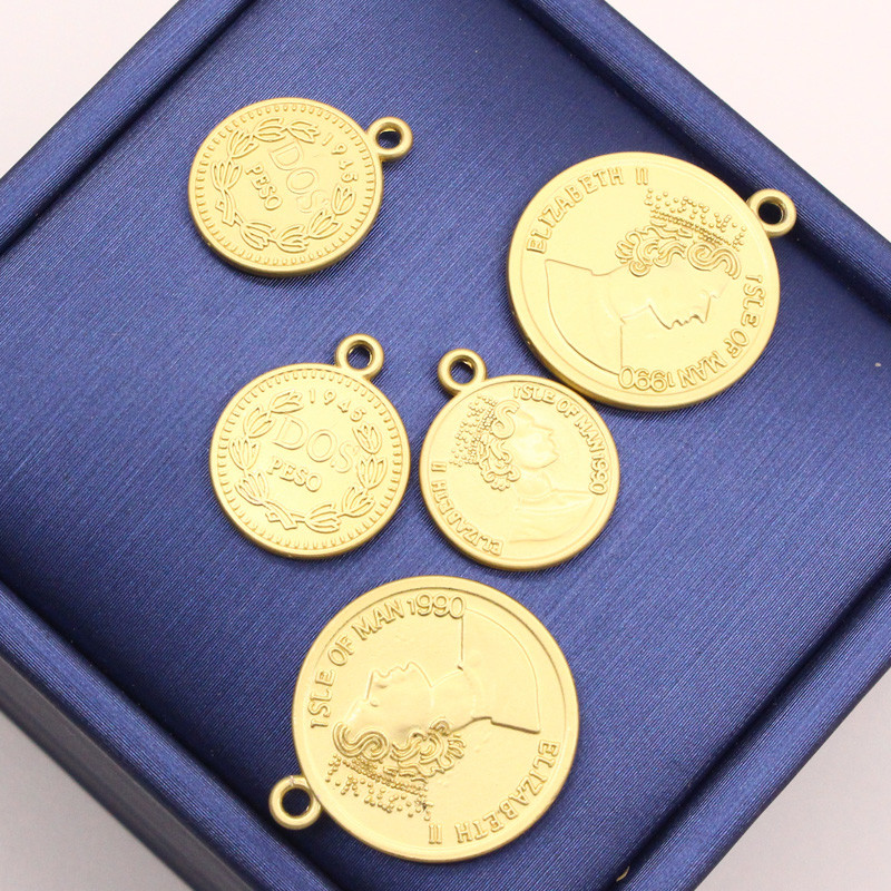 5 bucăți Monede de aur Portret Brățară de epocă Constatări Bijuterii Charms Boho Cercei Dangle Colier Pandantiv Faceți Accesoriu C248