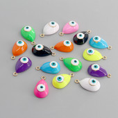10 buc./pachet amestec de smalț picătură de apă evil eye farmece DIY vintage curcan ochi albastru brățară colier pandantive bijuterii accesoriu D124