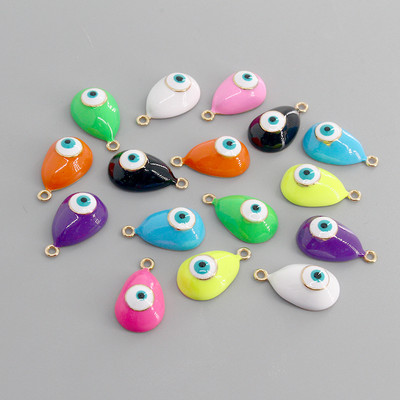 10 kom/pak Mix Emajl Waterdrop Evil Eye Charms DIY Vintage Turkey Blue Eye Narukvica Ogrlica Privjesci Dodaci za nakit D124