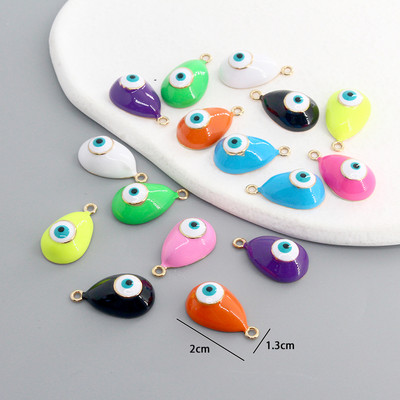 10 buc./pachet amestec de smalț picătură de apă evil eye farmece DIY vintage curcan ochi albastru brățară colier pandantive bijuterii accesoriu D124