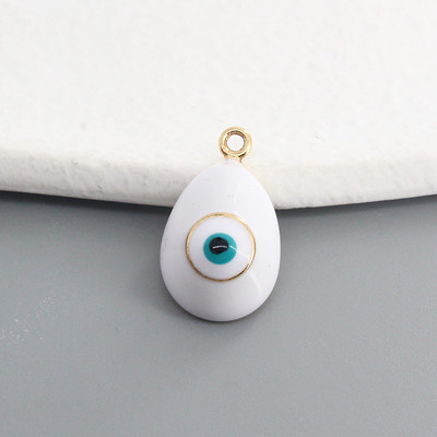 10 buc./pachet amestec de smalț picătură de apă evil eye farmece DIY vintage curcan ochi albastru brățară colier pandantive bijuterii accesoriu D124