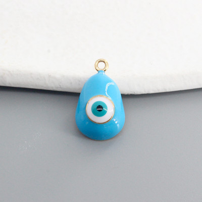 10 buc./pachet amestec de smalț picătură de apă evil eye farmece DIY vintage curcan ochi albastru brățară colier pandantive bijuterii accesoriu D124