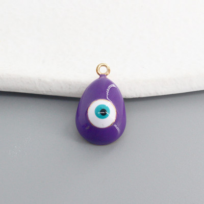 10 buc./pachet amestec de smalț picătură de apă evil eye farmece DIY vintage curcan ochi albastru brățară colier pandantive bijuterii accesoriu D124