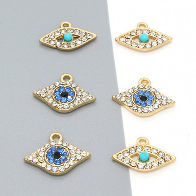 5 vnt Blizgūs Kalnų krištolas Evil Eye Auskarai Rankų darbo Demon Eye Apyrankės Kaklo papuošalas Pakabukas Pasidaryk pats pasidaryk Lucky Jewelry Make