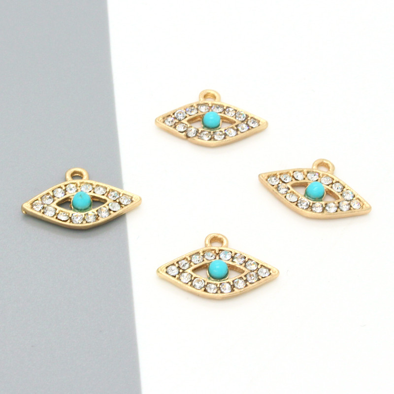 5 bucăți strălucitoare cu strasuri de ochi rău, cercei, lucrate manual, brățară demon ochi, colier, pandantiv, accesoriu, bricolaj, bijuterii norocoase.