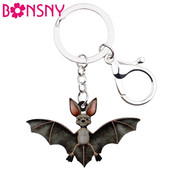 Bonsny Acrilic Halloween Noutate Liliac Breloc Breloc Inel Bijuterii Animale Pentru Femei Fete Adolescenți Geanta Poșeta de mașină Brelocuri Originale