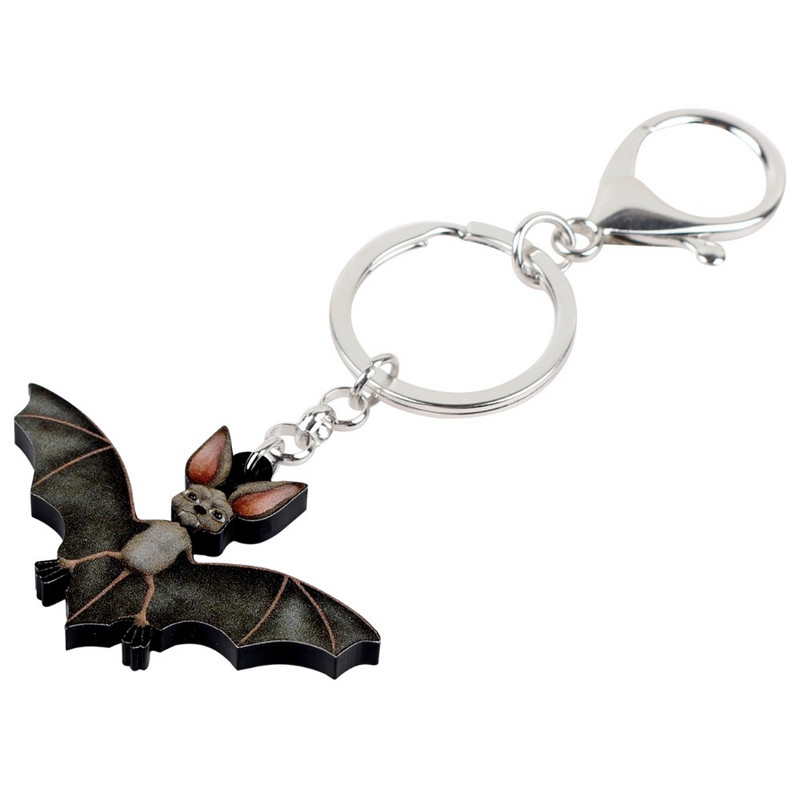 Bonsny Acrilic Halloween Noutate Liliac Breloc Breloc Inel Bijuterii Animale Pentru Femei Fete Adolescenți Geanta Poșeta de mașină Brelocuri Originale