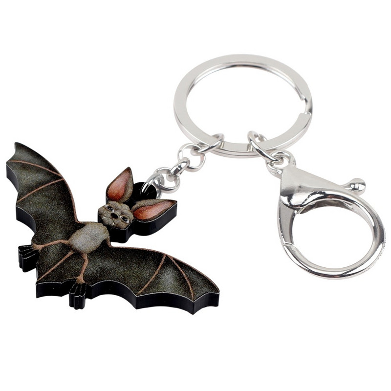 Bonsny Acrilic Halloween Noutate Liliac Breloc Breloc Inel Bijuterii Animale Pentru Femei Fete Adolescenți Geanta Poșeta de mașină Brelocuri Originale