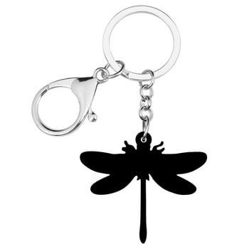 Newei Acrylic Blue Dragonfly Keychains Big Insect Animal Keyring Jewelry for Women Kids Girlfriends Ανοιξιάτικο μοντέρνο αξεσουάρ δώρου