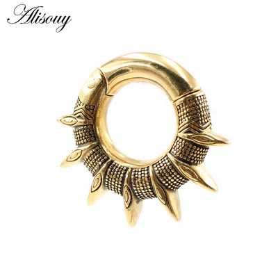 Alisouy 1 buc din oțel inoxidabil Spike Con Greutăți magnetice pentru urechi, expansoare grele, dopuri pentru targă, calibre, cercei, bijuterii pentru piercing pentru corp