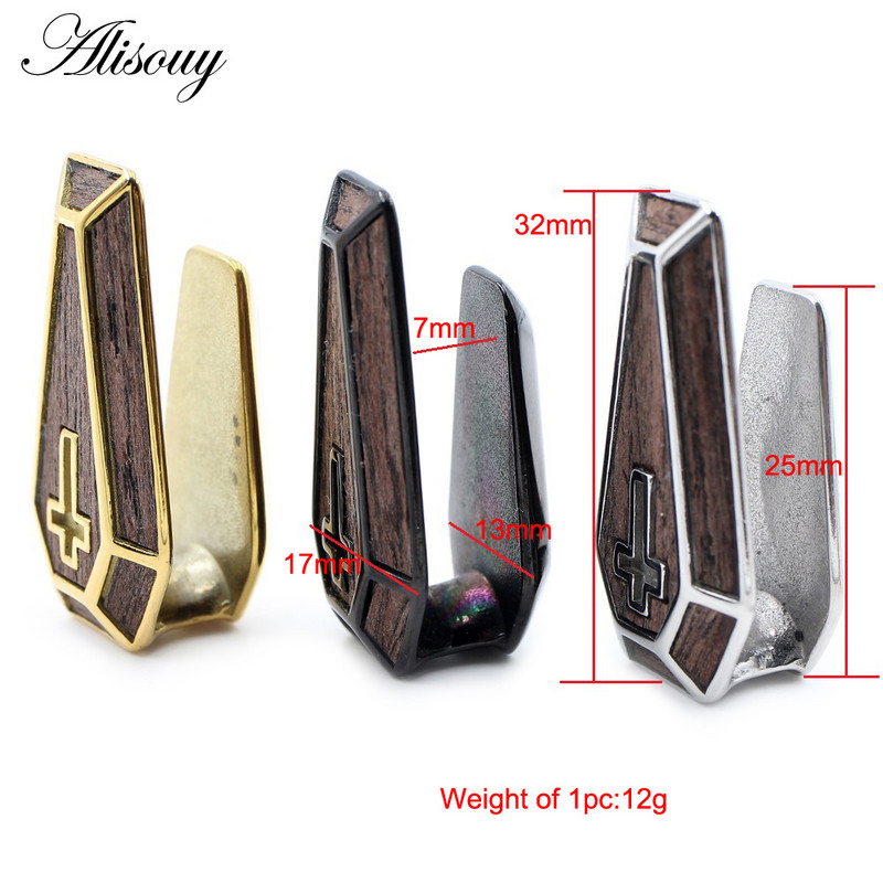 Alisouy 1 tk roostevabast terasest rist kirst puidust kõrva raskused, rasked laiendaja kanderaami pistikud mõõturid kõrvarõngad keha augustavad ehted