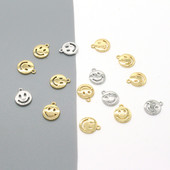 10 bucăți distractiv Hollow Smile Face cercei din aliaj brelocuri accesoriu bricolaj pentru brelocuri colier brățări pandantive bijuterii drăguțe