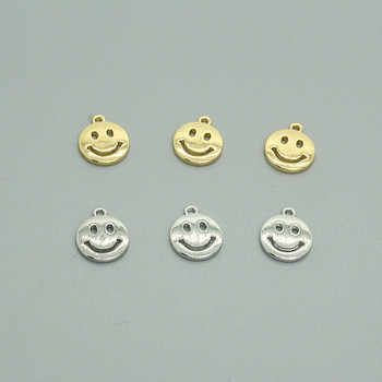 10 τμχ Funny Hollow Smile Face Earring Charms Γούρια από κράμα Diy για μπρελόκ Κολιέ Βραχιόλι Μενταγιόν Χαριτωμένα κοσμήματα