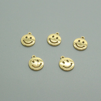 10 τμχ Funny Hollow Smile Face Earring Charms Γούρια από κράμα Diy για μπρελόκ Κολιέ Βραχιόλι Μενταγιόν Χαριτωμένα κοσμήματα