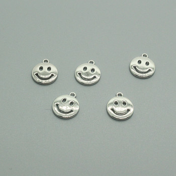 10 τμχ Funny Hollow Smile Face Earring Charms Γούρια από κράμα Diy για μπρελόκ Κολιέ Βραχιόλι Μενταγιόν Χαριτωμένα κοσμήματα