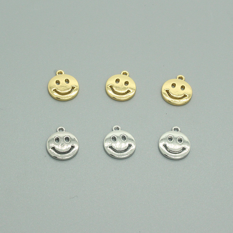 10 bucăți distractiv Hollow Smile Face cercei din aliaj brelocuri accesoriu bricolaj pentru brelocuri colier brățări pandantive bijuterii drăguțe