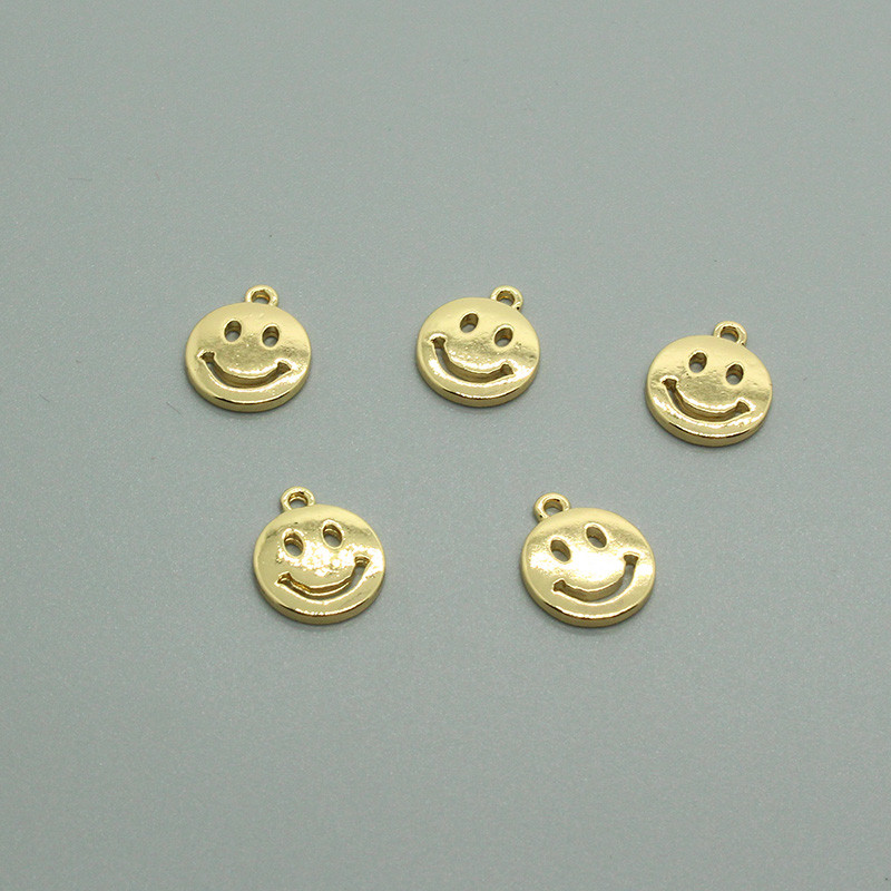 10 bucăți distractiv Hollow Smile Face cercei din aliaj brelocuri accesoriu bricolaj pentru brelocuri colier brățări pandantive bijuterii drăguțe