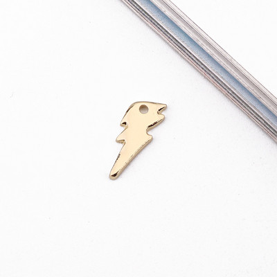 5 bucăți 15 mm cercei cu fulger strălucitor, cu lună, brelocuri, rezultate din aliaj, mici, mini brățară, colier, pandantiv, fabricare de bijuterii