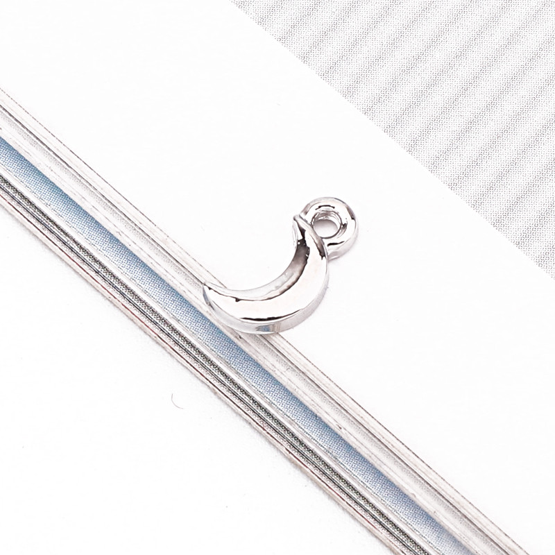 5 bucăți 15 mm cercei cu fulger strălucitor, cu lună, brelocuri, rezultate din aliaj, mici, mini brățară, colier, pandantiv, fabricare de bijuterii