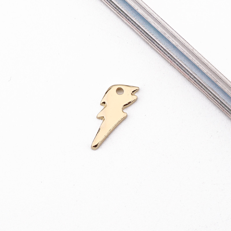 5 bucăți 15 mm cercei cu fulger strălucitor, cu lună, brelocuri, rezultate din aliaj, mici, mini brățară, colier, pandantiv, fabricare de bijuterii