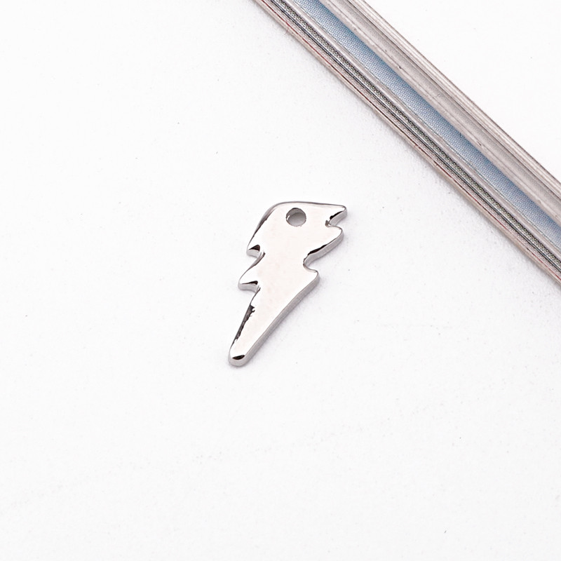 5 bucăți 15 mm cercei cu fulger strălucitor, cu lună, brelocuri, rezultate din aliaj, mici, mini brățară, colier, pandantiv, fabricare de bijuterii