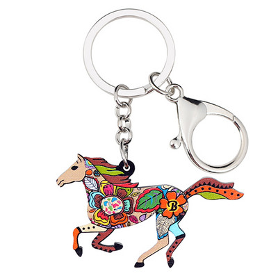 Bonsny acrilic elegant care alergă breloc brelocuri inele noutate bijuterii animale pentru femei fete geanta mașină geanta Bijoux cadou