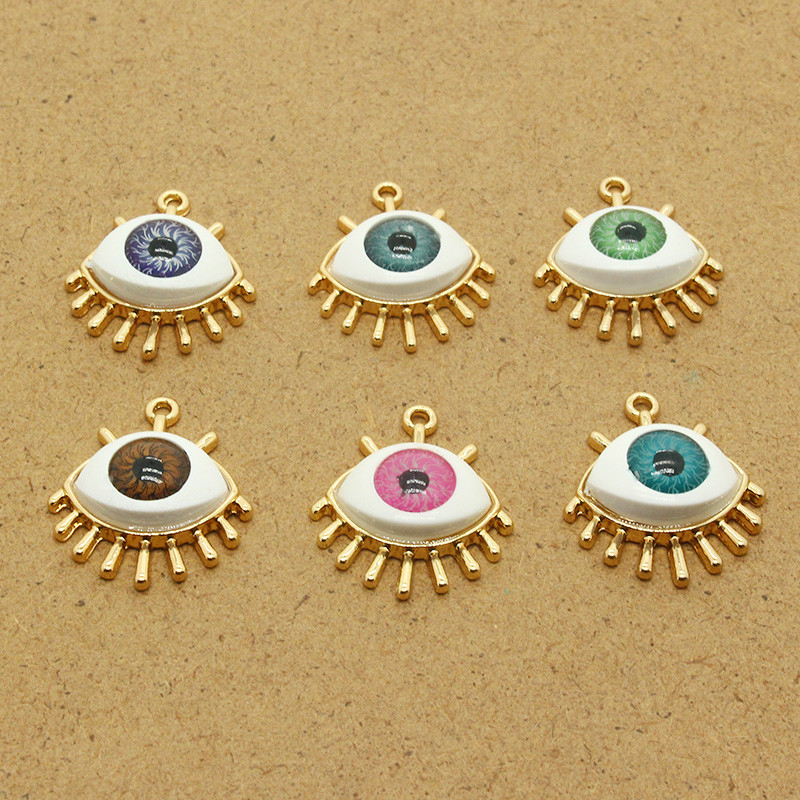 5 ks turecké démonické náušnice s príveskami, módne živicové náušnice s uhrančivým okom, prívesky na kľúče, doplnky pre domácich majstrov, výroba šperkov