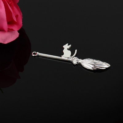 3 buc 68 mm Desene Animat Punk Drăguț Pisică Magică Vrăjitoare Mătură Cabochon Diy Handmade Pandantiv Colier Brățară Accesorii Bărbați Femei Bijuterii