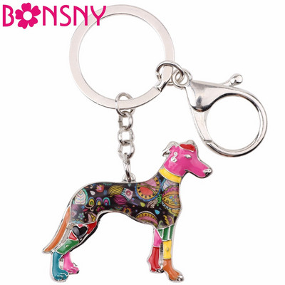 Bonsny Emaljas sakausējums Galgos Kurts Suns Atslēgu piekariņi Atslēgu piekariņi Gredzeni Dzīvnieku Rotaslietas Sievietēm Soma Kulonu piekariņi Automašīnu turētāja Dāvanas