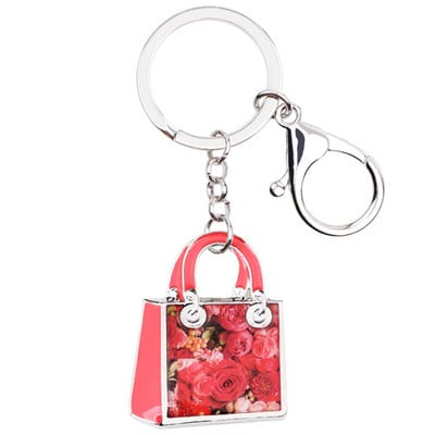 Bonsny Acrilic Încântător Geantă Model Breloc Breloc Inele Bijuterii Noutăți Pentru Femei Fete Cadouri Pandantiv Geanta Mașină Charms Petrecere